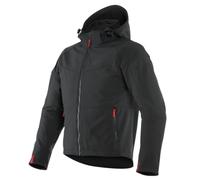 DAINESE - Ignite Tex Jacket, Giacca Moto Uomo, Fleece in Tessuto Idrorepellente e Traspirante, Giacca Moto Antipioggia, Protezioni Spalle e Gomiti, Dettagli Riflettenti, Nero