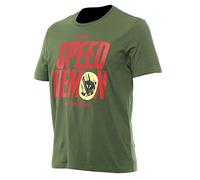 DAINESE - Knee Down T-Shirt, T-Shirt Casual a Girocollo, in Cotone, Uomo, Verde Giardino, S