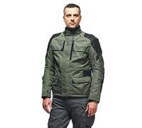 Dainese - Ladakh 3L D-Dry Jacket, Giacca Moto Touring Impermeabile, Protezioni su Spalle e Gomiti, 4 stagioni, Giacca da Moto per Uomo, Verde Militare/Nero, 56