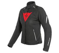 Dainese Laguna Seca 3 D-Dry Giacca donna moto tessile, nero-bianco-rosso, taglia 52 per donne