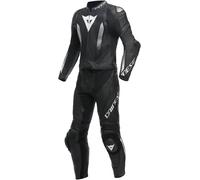 Dainese Laguna Seca 5 Tuta in pelle da moto traforata a 2 pezzi, nero-bianco, taglia 52 per maschi