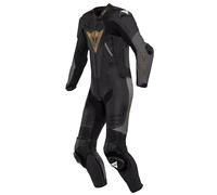 DAINESE LAGUNA SECA 5 - TUTA MOTO INTERA IN PELLE PERFORATA UOMO (Standard, BLACK/ANTHRACITE/TIBETAN PLATINUM, 50)