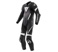 DAINESE Laguna Seca 6 1- Pezzo Tuta in pelle da moto, nero/bianco, 48