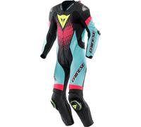 Tuta Moto Pelle Uomo Dainese LAGUNA SECA 6 Perforata Black/Water/Fuxia Taglia:58