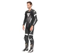 Dainese Laguna Seca 6 Uomo Tuta in pelle monopezzo Nero/Antracite/Bianco 54