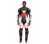 Dainese Laguna Seca 6 Uomo Tuta in pelle monopezzo Nero/Bianco/Rosso 58