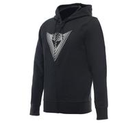 DAINESE LOGO FELPA CON CAPPUCCIO UOMO NERO BIANCO