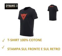Dainese Logo Maglietta, nero-rosso, taglia L