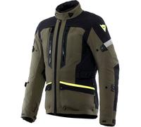 Dainese Mangen Absøluteshell Pro, giacca tessile impermeabile 50 male Oliva/Nero/Giallo Fluo