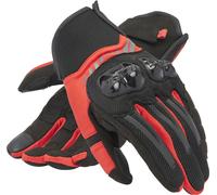 Dainese Mig 3 Air Tex Guanti Moto, rosso/nero, Taglia XS