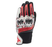 Guanti Moto Pelle Unisex Dainese MIG 3 Black/Red Spray/White Taglia:XXL