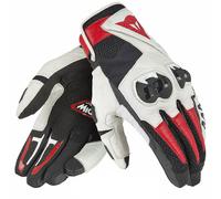 Dainese Mig C2 Guanti moto, nero-bianco-rosso, taglia XL per maschi