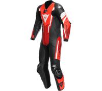 Dainese Misano 3 D-air, tuta in pelle 1pz. traforata 64 male Nero/Rosso/Rosso Fluo/Bianco