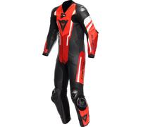 Dainese Misano 3 D-air S26, tuta in pelle 1pz. traforata 56 male Nero/Rosso/Rosso Fluo/Bianco