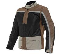 DAINESE Outlaw Tex Jacket, Giacca da Moto Estiva, Uomo, Nero/Carafe/Noce/Grigio Antracite, 44