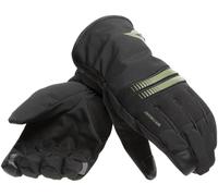 Dainese Plaza 3 D-Dry Guanti da moto impermeabili, nero/verde, Taglia XS