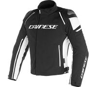 Dainese Racing 3 D-Dry Giacca moto in tessuto, nero-bianco, taglia 46 per maschi
