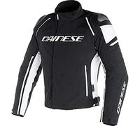 DAINESE Racing 3 D-Dry Giacca moto in tessuto, nero/bianco, 46