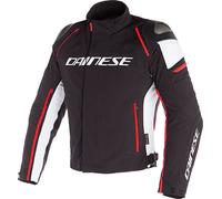 Dainese Racing 3 D-Dry Giacca moto in tessuto, nero-bianco-rosso, taglia 48 per maschi
