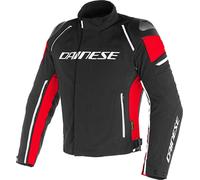Dainese Racing 3 D-Dry S26 Giacca tessile da motocicletta, nero/rosso, Taglia 48