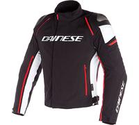Dainese Racing 3 S26, giacca tessile D-Dry 52 male Nero/Bianco/Rosso Fluo