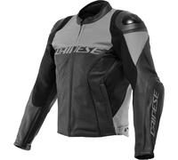 Dainese Racing 4, giacca di pelle traforata 48 male Nero/Grigio