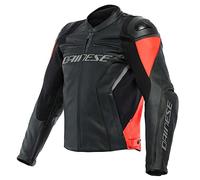 Giacca Moto Dainese Racing 4 Nero-Rosso Fluo Uomo L 52