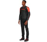 Dainese Racing 5, giacca in pelle 50 male Nero/Rosso Fluo