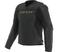 Motorcycle Jacket Leather Man Dainese Racing 5 Black/Gold Taglia:48
