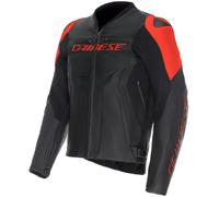 Giacca Moto Pelle Uomo Dainese RACING 5 Black/Black/Red-Fluo Taglia:48