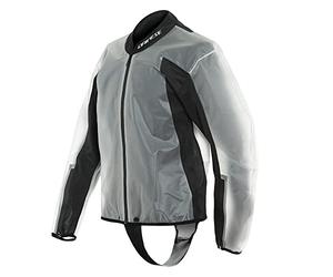 Dainese Rain Body Racing 2, Giacca Moto Impermeabile Antipioggia, Nero/Trasparente, M
