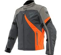 DAINESE Ranch Tex Jacket, Giacca da Enduro in Tessuto, Uomo, Ebano/Grigio Antracite/Arancione Fuoco, 46