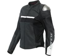 Dainese Rapida Giacca da donna in pelle per moto, nero-bianco, taglia 46 per donne