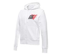 DAINESE - Speed Demon Veloce Hoodie, Felpa con Cappuccio e Zip Frontale, in Cotone, Uomo, Bianco Brillante, XS