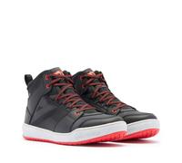 DAINESE - Suburb D-Wp Shoes, Scarpe Moto Impermeabili, per Uomo, Nero/Bianco/Rosso, 46