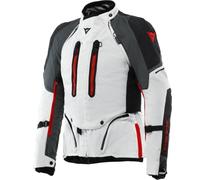 DAINESE Super Adventure Absoluteshell impermeabile Giacca tessile moto, grigio chiaro/nero/rosso, 58