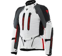 Dainese Super Adventure Absoluteshell impermeabile Giacca tessile moto, Grigio chiaro/nero/rosso, Taglia 48