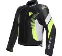 Dainese Super Rider 2 Absoluteshell Giacca tessile moto, nero-bianco-giallo, taglia 52 per maschi