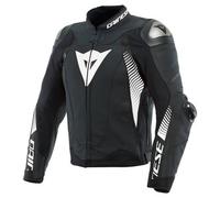 Dainese Super Speed 4 Giacca in pelle moto, nero-bianco, taglia 46