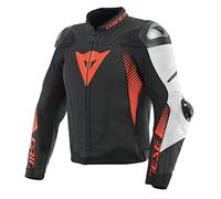 Giacca Pelle SUPER SPEED 4 Nero Rosso fluo - DAINESE - AN: 50