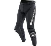 Dainese Super Speed Pantaloni in pelle da moto, Bianco/nero, Taglia 60