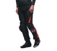 DAINESE Super Speed Pantaloni in pelle da moto, nero/rosso, 52