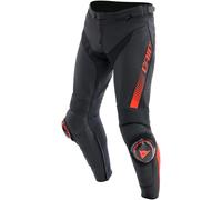 Dainese Super Speed Pantaloni in pelle da moto, nero-rosso, taglia 64 per maschi
