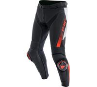 Pantaloni Moto Pelle Uomo Dainese SUPER SPEED Perforata Black/White/Red-Fluo Taglia:64