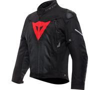 DAINESE Super Sprint D-Dry Giacca da Moto Impermeabile, Nero/Nero/Rosso, 46