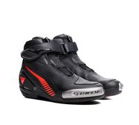 Dainese - Superya Shoes, Scarpe da Moto Ventilate, Uomo, Nero/Rosso-Fluo, 43