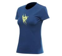 DAINESE - Tarmac T-Shirt Wmn, T-Shirt Casual in Cotone, Donna, Navy Peony, L