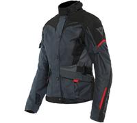 Dainese Tempest 3 D-Dry Giacca tessile moto da donna, nero-grigio-rosso, taglia 52 per donne