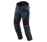 Dainese - Tempest 3 D-Dry Pants, Pantaloni da Uomo Moto Touring, Membrana Impermeabile, Interno Termico Removibile, Protetezioni sulle Ginocchia, Ebano/Nero/Rosso Lava, 46