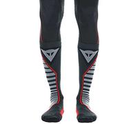 Dainese Thermo Long Socks, Calze Lunghe Termiche Moto, per Uomo e Donna, Nero/Rosso, 4547